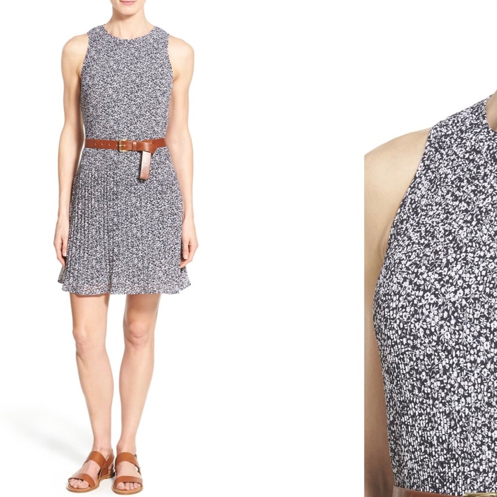 Michael Kors Liona Pintuck Sleeveless Pleated